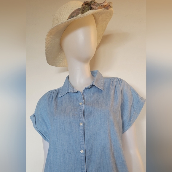 OLD NAVY DENIM DRESS LARGE - Picture 3 of 9